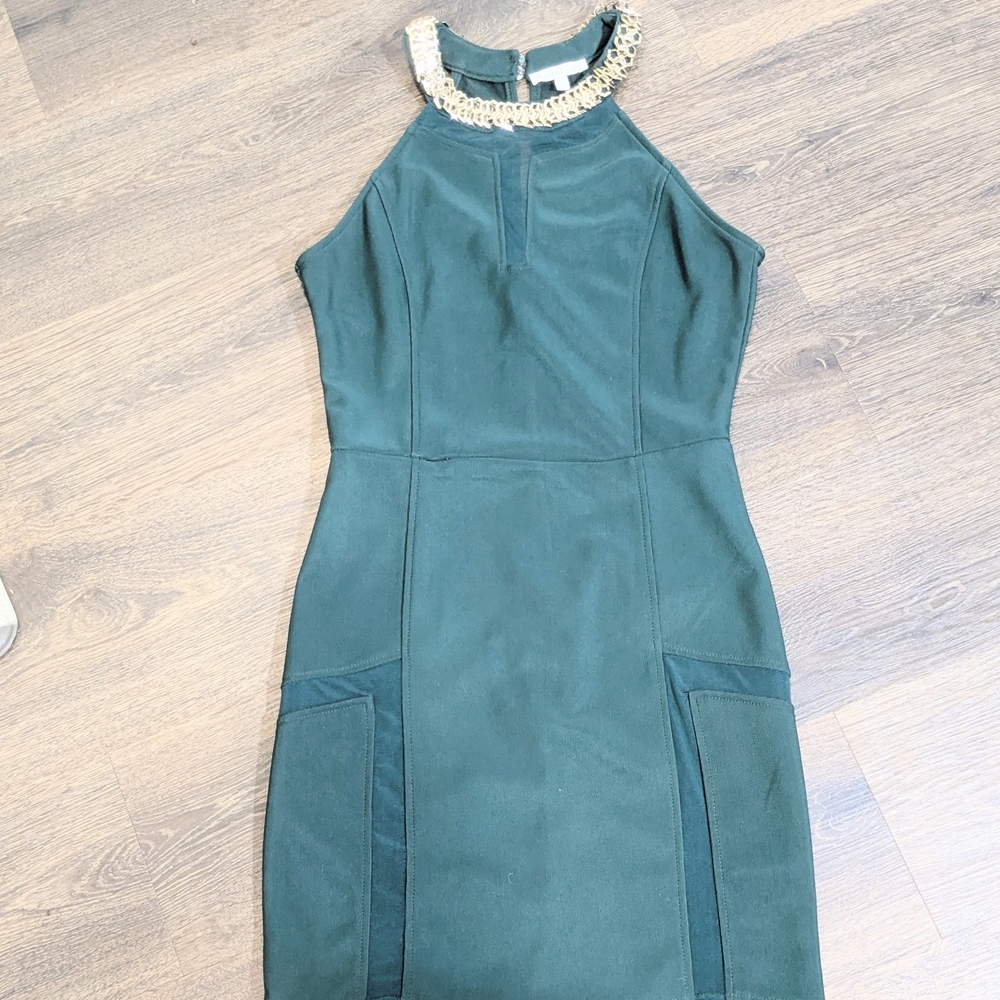 Charlotte Russe Teal Halter Midi Dress